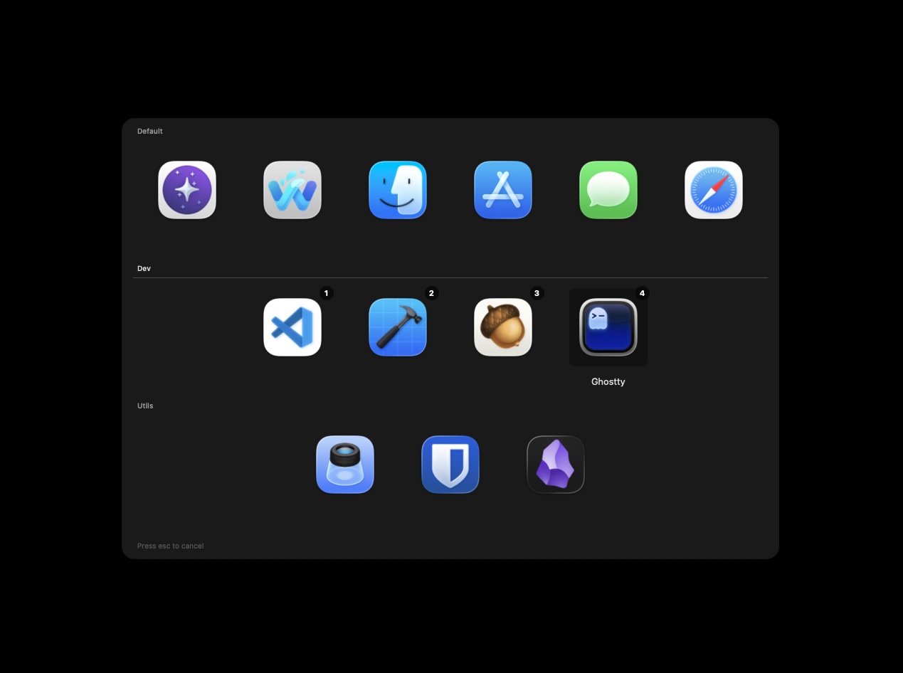 GroupTab switcher window visible